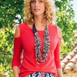 Soft Surroundings cold shoulder top. Free Gift!